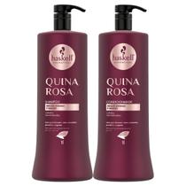 Kit Quina Rosa Haskell Shampoo e Condicionador 1 Litro Brilho Intenso e Maciez Para Cabelos Desvitalizados