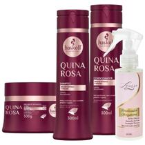 Kit Quina Rosa Shampoo + Cond + Máscara 300ml + Finalizador Obrigatório Lourre 120ml