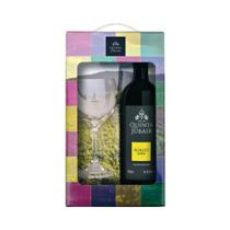 Kit Quinta Jubair de Mesa Tinto Suave Bordô 750ml Ganhe 1 Taça