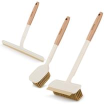 Kit QuiVix com 3 Escovas de Limpeza de Cerdas Duras com Cabo Kit QuiVix com 3 Escovas de Limpeza de Cerdas Duras com Cabo