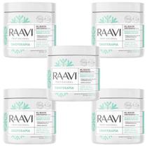 Kit Raavi Gel Redutor Crioterapia Com 5 Potes 500g Cada