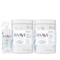 Kit Raavi Loção Higienizante 500ml + Esfoliante Neutro 1Kg + Creme Neutro 1kg
