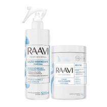 Kit Raavi Loção Higienizante 500ml + Esfoliante Neutro 1kg