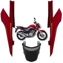 Kit Rabeta Lateral Central Traseira Honda Cg Titan 160 Vermelho Guarau 2022 2023 2024