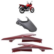 Kit Rabeta Traseira CG 160 Titan 2017 Vermelho 3 Peças