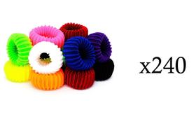 Kit Rabicó Xuxão De Cabelo Grossa Colorido 240 Peças Kit Rabicó Xuxão De Cabelo Grossa Colorido 240 Peças