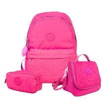 Kit Rabisk Color com Mochila para Notebook RK4101 + Lancheira RK4104 + Estojo Duplo RK4107