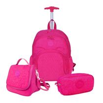 Kit Rabisk Colors com Mochila com Rodas RK4100 + Lancheira RK4104 + Estojo Duplo RK4107