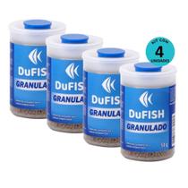 Kit Ração Alcon Dufish Granulado P/ Peixes Ornamentais 50g C/ 4 unidades