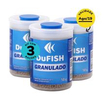 Kit Ração Alcon Dufish Granulado Para Peixes Ornamentais 50g Com 3 unidades