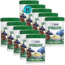 Kit Ração Alcon Spirulina Flakes 50g Com 10 unidades