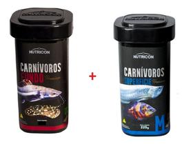Kit Ração Carnívoro De Fundo 110g + Superfície 225g Nutricon