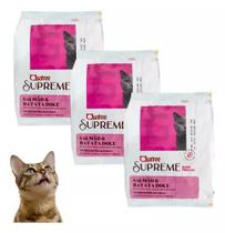 Kit Ração Com 3 Unidades Quatree Supreme Gatos Adulto Salmão de 1KG