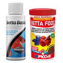 Kit Ração Prodac Peixe Betta Food 40g Seachem Betta Basics