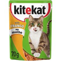 Kit Ração Úmida Frango ao Molho para Gatos Adultos 24 Unidades Kitekat Sachê Kit Ração Úmida Frango ao Molho para Gatos Adultos 24 Unidades Kitekat Sachê
