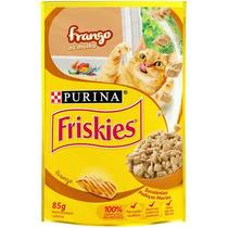 Kit Ração úmida Friskies adultos frango ao molho sachê 85g - Caixa com 15 unidades