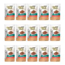 Kit Ração Úmida Gatos Fancy Feast Petit Filets Carne 15 Sachês - PURINA