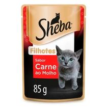 Kit Ração Úmida para Gatos Filhotes Sabor Carne ao Molho 20 Unidades Sheba Sachê