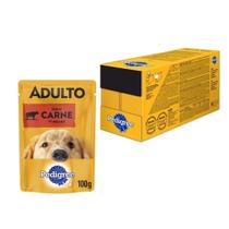 Kit Ração Úmida Pedigree Sachê Carne ao Molho para Cães Adultos - 18 Unidades