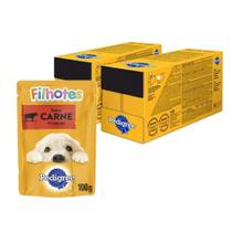 Kit Ração Úmida Pedigree Sachê Carne ao Molho para Cães Filhotes - 36 Unidades
