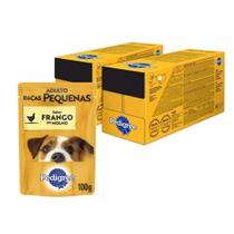 Kit Ração Úmida Pedigree Sachê Frango ao Molho para Cães Adultos de Raças Pequenas - 36 Unidades