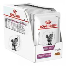 Kit Ração Úmida Royal Canin Sachê Veterinary Diet Renal para Gatos com Insuficiência Renal - Com 12 sachês 85 g