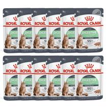 KIT Ração Úmida Sachê Royal Canin Gatos Digestive Patê 12X85g