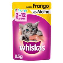 Kit Ração Úmida Whiskas Sachê Frango ao Molho para Gatos Filhotes - 40 Unidades