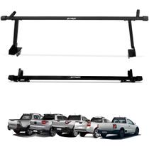 Kit Rack Alto Goleira 1,60 M + Rack De Teto Com Orelinha Strada, Saveiro, Toro, Oroch - Pick Up Leves