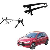 Kit Rack Bagageiro De Teto Peugeot 206 Hatch Todos Os Anos 2 Portas + Porta Escada (NÃO FURA TETO)