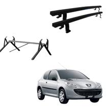 Kit Rack Bagageiro De Teto Peugeot 207 Hatch Todos Os Anos 2 Portas + Porta Escada (NÃO FURA TETO) Kit Rack Bagageiro De Teto Peugeot 207 Hatch Todos Os Anos 2 Portas + Porta Escada (NÃO FURA TETO)