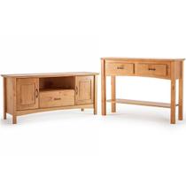 Kit Rack para Tv de até 60" e Aparador 100% Madeira Ballena Carvalho Kit Rack para Tv de até 60" e Aparador 100% Madeira Ballena Carvalho
