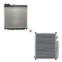 Kit Radiador + Condensador Honda Fit 1.4 1.5 16V 2003 2004 2005 2006 C/Ar Manual