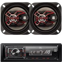 Kit Rádio Automotivo Jbl 150w C/ Par Alto Falante 4 Pol 80w