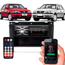 Kit Rádio Automotivo Som Bluetooth MP3 Player + Moldura Painel 1Din Gol Parati Saveiro First Option Kit Rádio Automotivo Som Bluetooth MP3 Player + Moldura Painel 1Din Gol Parati Saveiro First Option