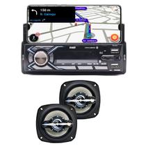 Kit Rádio C/ Suporte Celular Bt Carro + Falante 4 Pol 140w