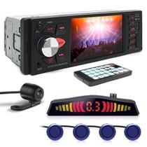 Kit Rádio C/ Tela + Câmera Ré + Sensor Ré Azul Hyundai Tucson 2006 2007 2008 2009 USB Bluetooth Kit Rádio C/ Tela + Câmera Ré + Sensor Ré Azul Hyundai Tucson 2006 2007 2008 2009 USB Bluetooth