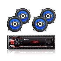 Kit Rádio De Carro Bluetooth + 4 Falantes 5 Pol 55w Orion