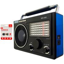 Kit Rádio Fm Vintage Bluetooth Potente 3W Am Sw Usb Micro Sd