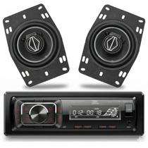 Kit Rádio JBL Celebrity 150 BT USB FM Auxiliar e Par Alto Falante 4 pol Bomber BBR Triaxial 120W