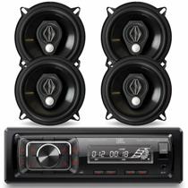Kit Rádio JBL Celebrity Automotivo 150 BT USB FM Auxiliar e 04 Alto Falantes 5 Polegadas Bomber BBR Top Triaxial 240W Kit Rádio JBL Celebrity Automotivo 150 BT USB FM Auxiliar e 04 Alto Falantes 5 Polegadas Bomber BBR Top Triaxial 240W