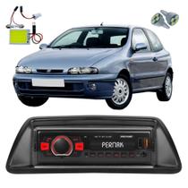 Kit Rádio MP3 BT Moldura Fiat Marea Brava Pingo T10 4X45W