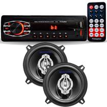 Kit Radio MP3 Player Automotivo SD Bluetooth Pendrive USB FM + Par Alto Falantes 5 Polegadas 110 watts Kit Radio MP3 Player Automotivo SD Bluetooth Pendrive USB FM + Par Alto Falantes 5 Polegadas 110 watts