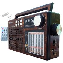 Kit Rádio Portátil Vintage Retro Fm Bluetooth Fone Ouvido