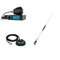Kit radio px AM/FM cabo uhf base magnetica e antena b2050 barato