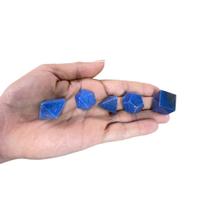 Kit radiônico cinco sólidos platônicos - quartzo azul