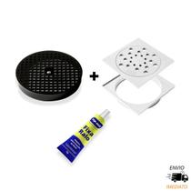 Kit Ralo 10x10cm Completo com Fecho Grade AntiInsetos Adesivo Fixador Kit Ralo 10x10cm Completo com Fecho Grade AntiInsetos Adesivo Fixador
