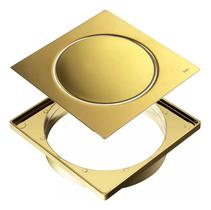 Kit Ralo Click e Porta Grelha 15x15 Dourado Kit Ralo Click e Porta Grelha 15x15 Dourado