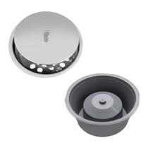 Kit Ralo Click Inteligente 10x10 Cm Inox + Ralo Adaptador Anti Odor