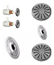 Kit Ralo Dreno Fundo Inox + Disp.pratic Inox Cano 50mm
